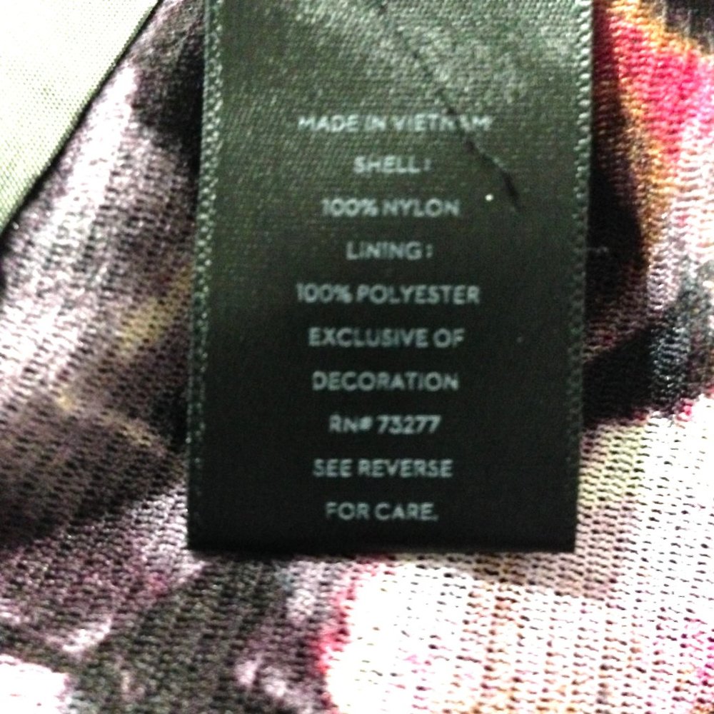 VERA WANG-Sheer Floral Layered Hi-Lo Dress - Picture 12 of 12